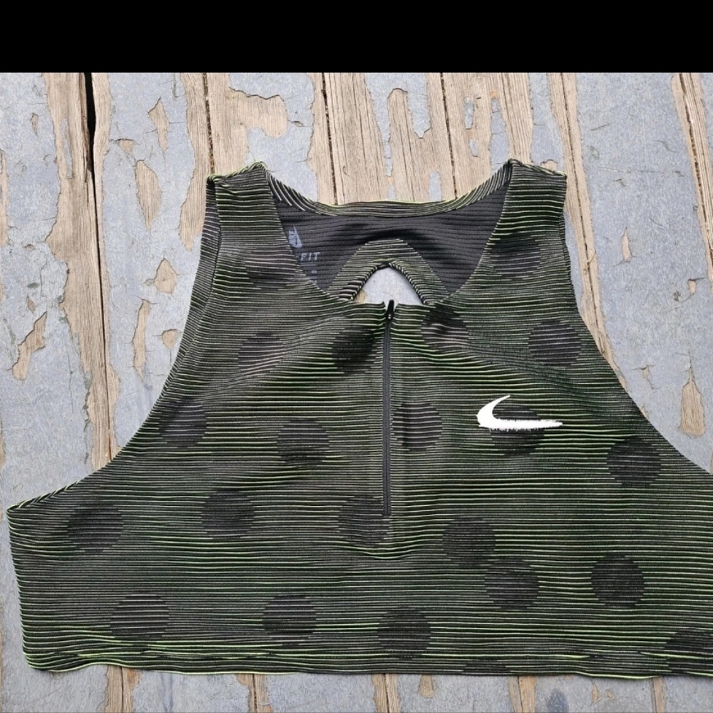 Nike x Off-White Crop Top Polka Dot Zipper Black